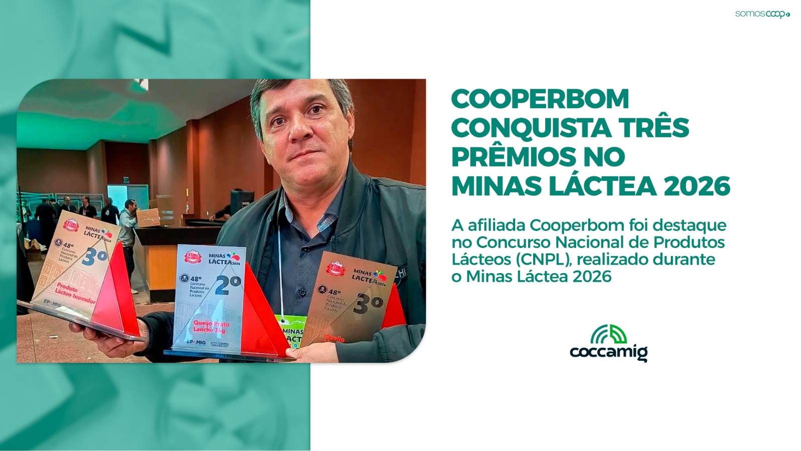Cooperbom conquista três prêmios no Minas Láctea 2026